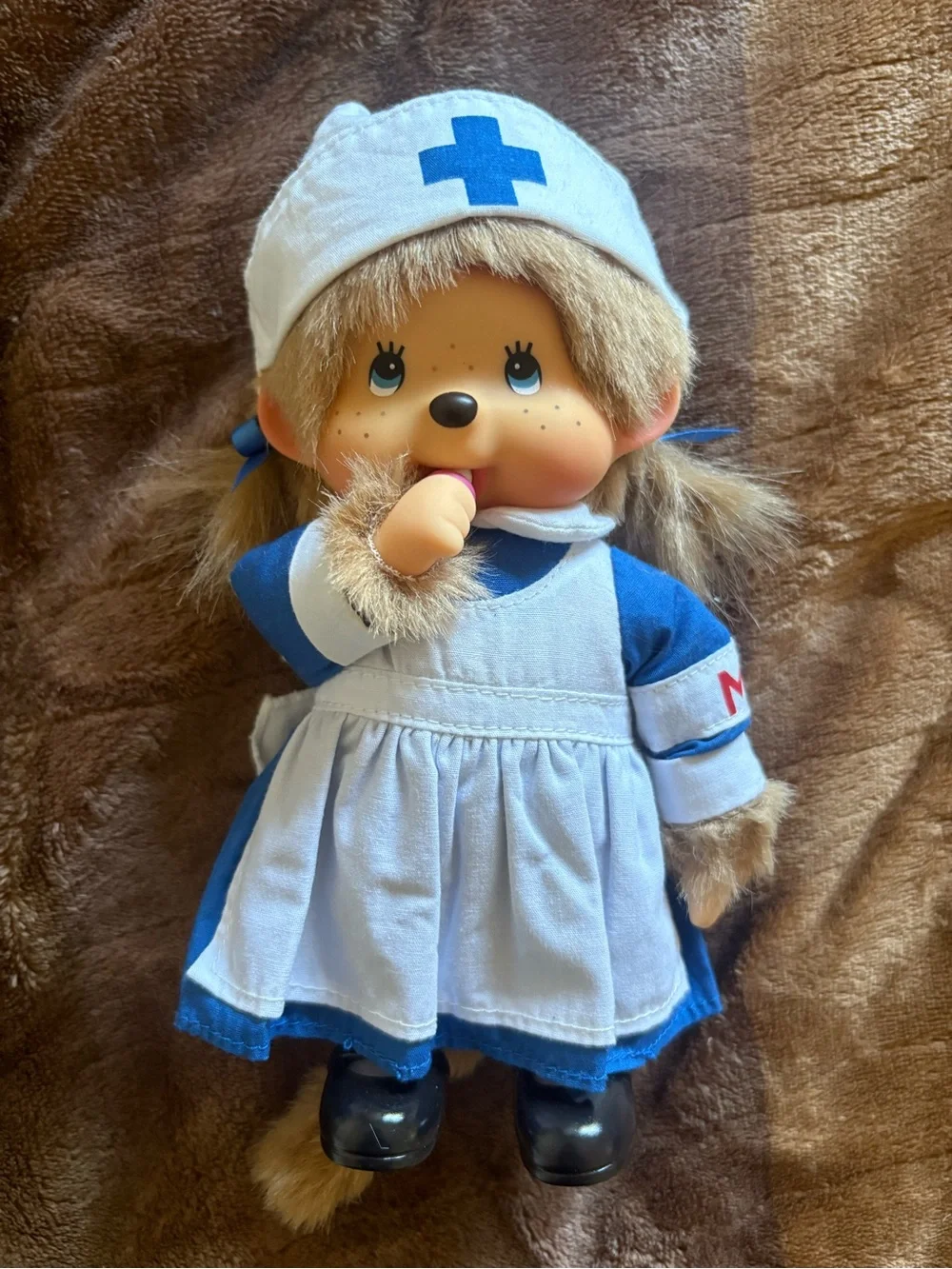 blonde nurse monchhichi rare